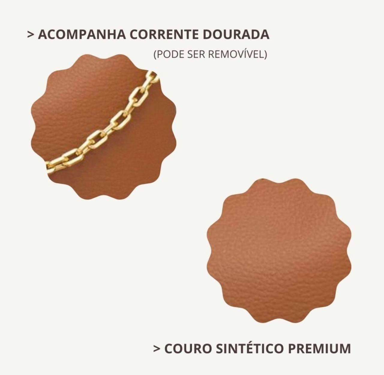 Bolsa Baguete Feminina Marrom