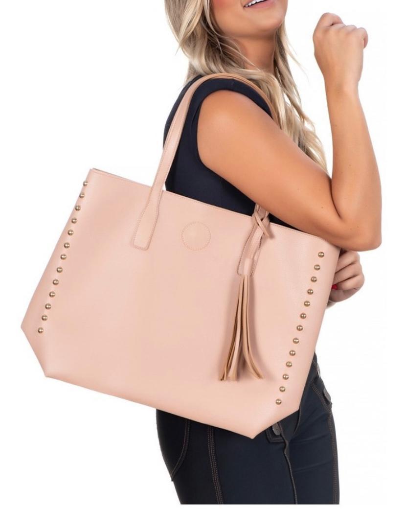 Bolsa Shopper Feminina Rosa