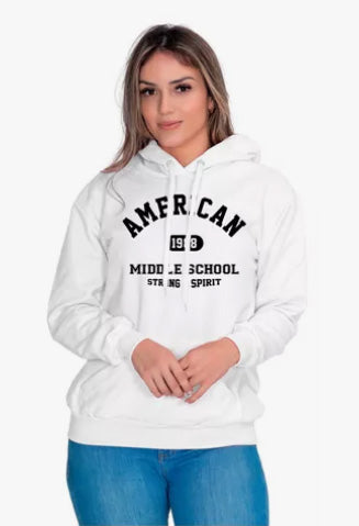 Moletom Liso Feminino Estampado American 1988