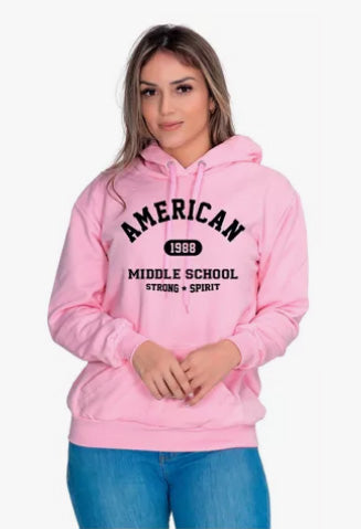 Moletom Liso Feminino Estampado American 1988