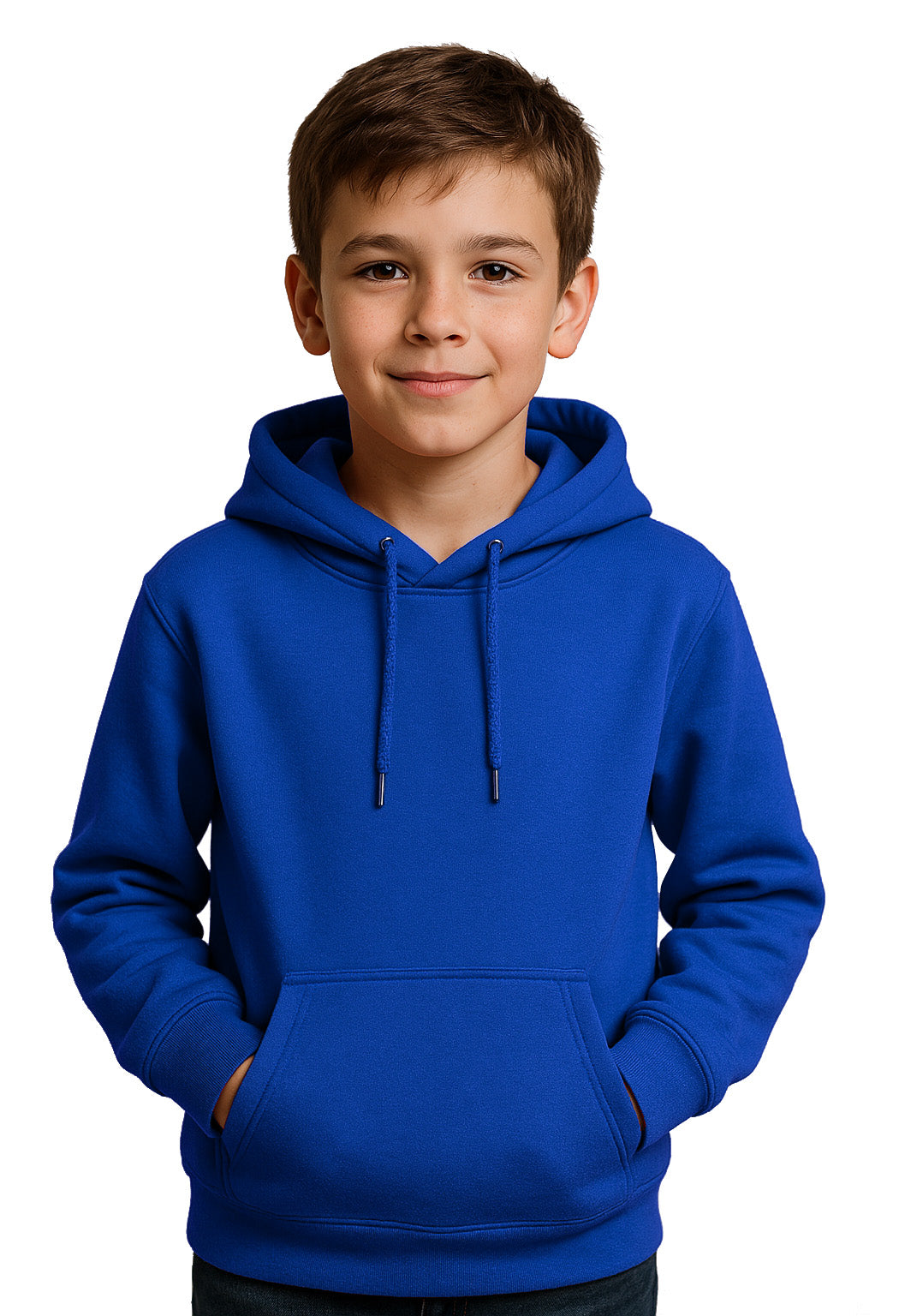 Blusa Moletom Infantil Liso Com Capuz E Bolso Canguru