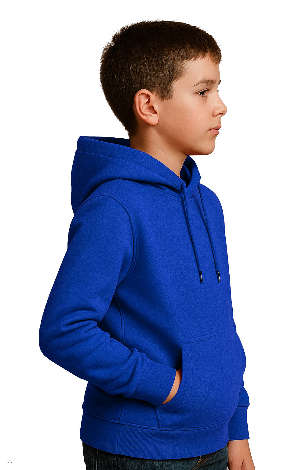 Blusa Moletom Infantil Liso Com Capuz E Bolso Canguru