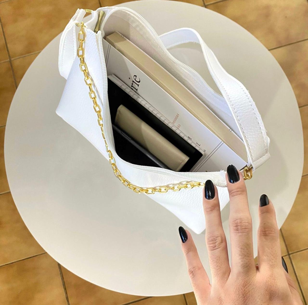 Bolsa Baguete Feminina Preta