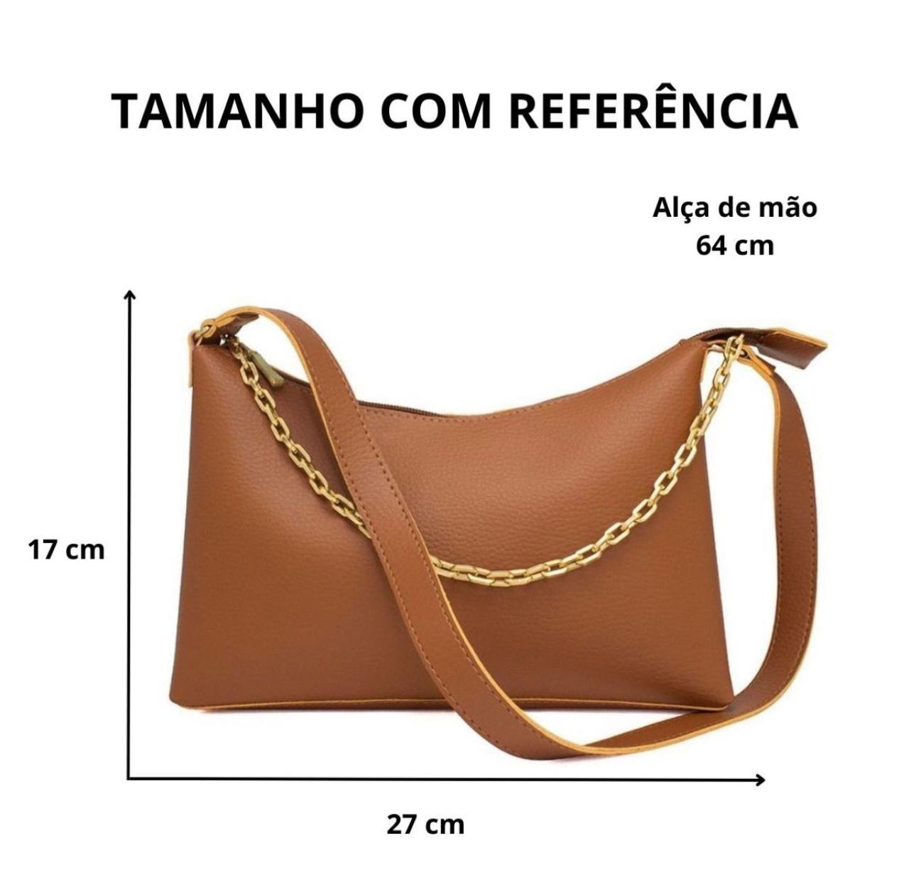 Bolsa Baguete Feminina Marrom