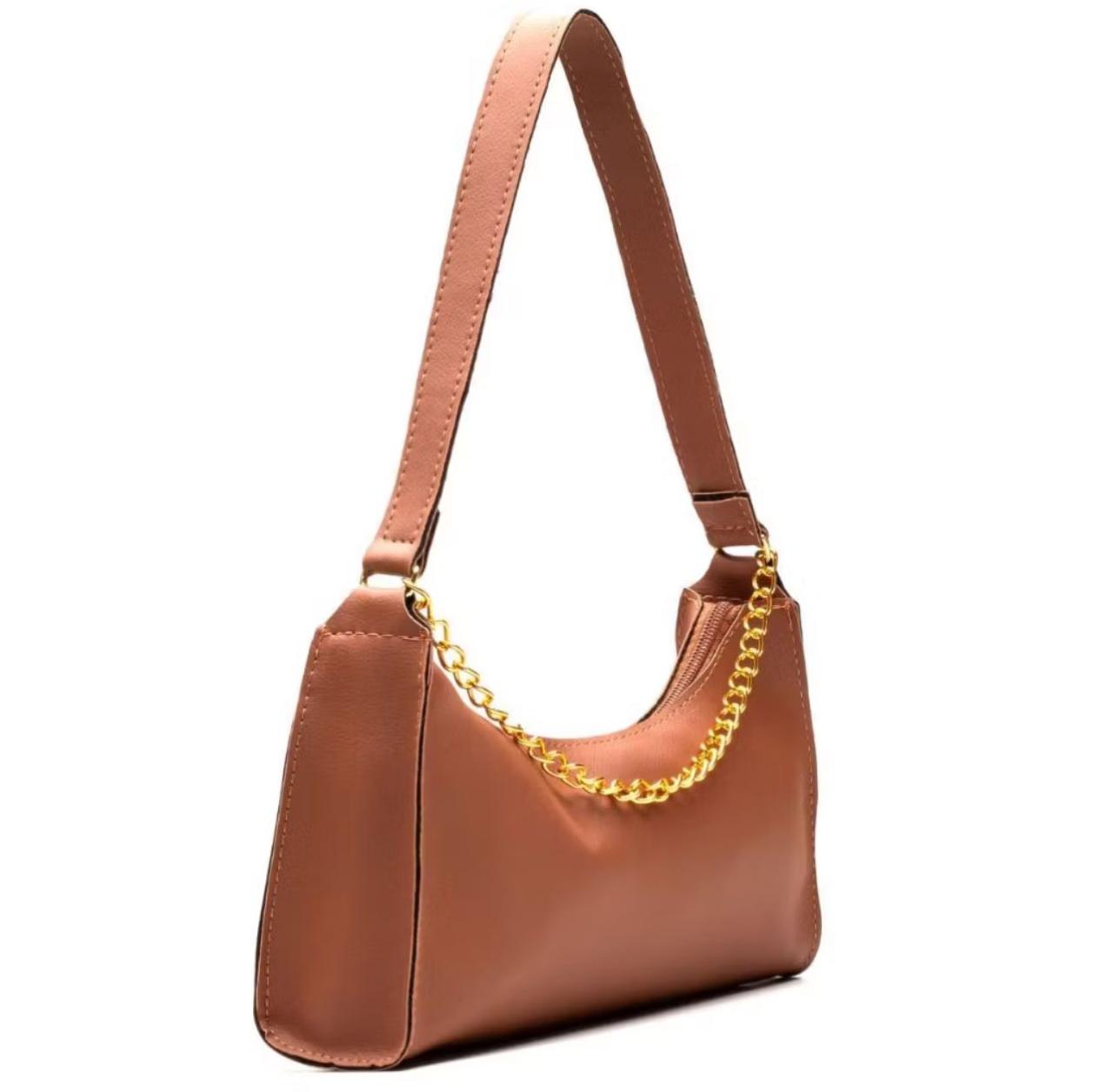 Bolsa Baguete Feminina Marrom