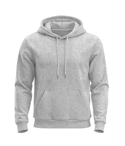 Moletom Liso Masculino Flanelado Blusa De Frio Com Capuz Cinza