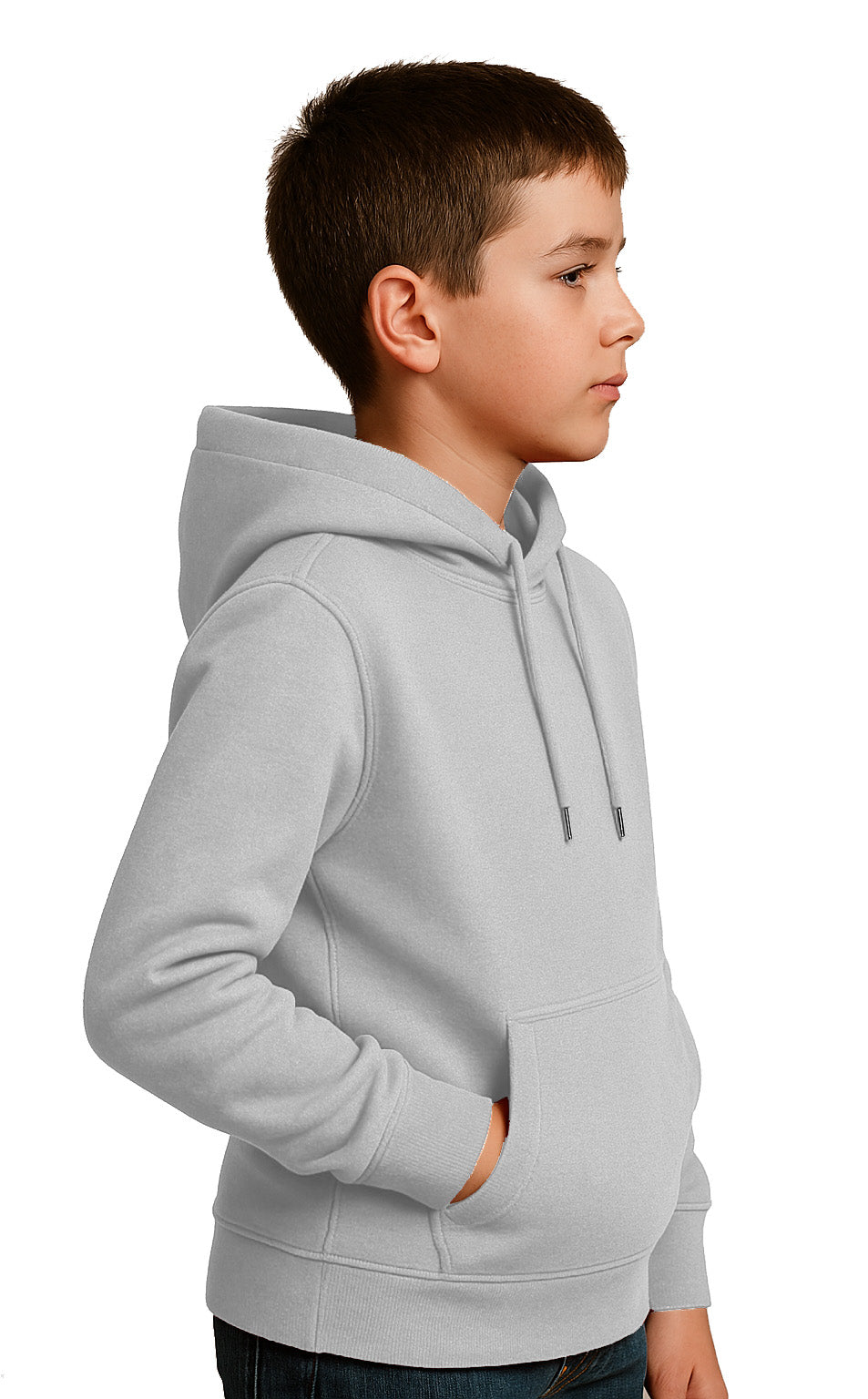 Blusa Moletom Infantil Liso Com Capuz E Bolso Canguru