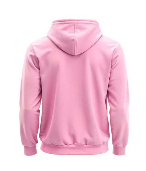Moletom Liso Masculino Flanelado Blusa De Frio Com Capuz Rosa