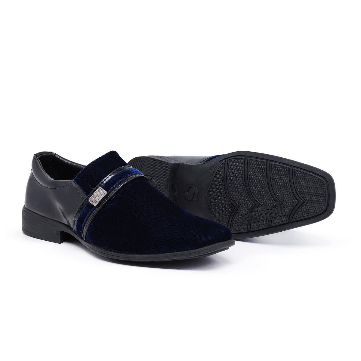 Sapato Social masculino moderno casamento brilhoso elegante verniz sintético italiano Vegano Azul