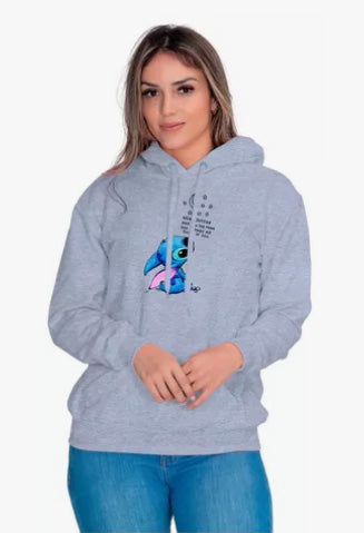 Moletom Liso Feminino Estampado Stitch