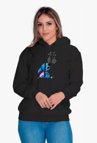 Moletom Liso Feminino Estampado Stitch