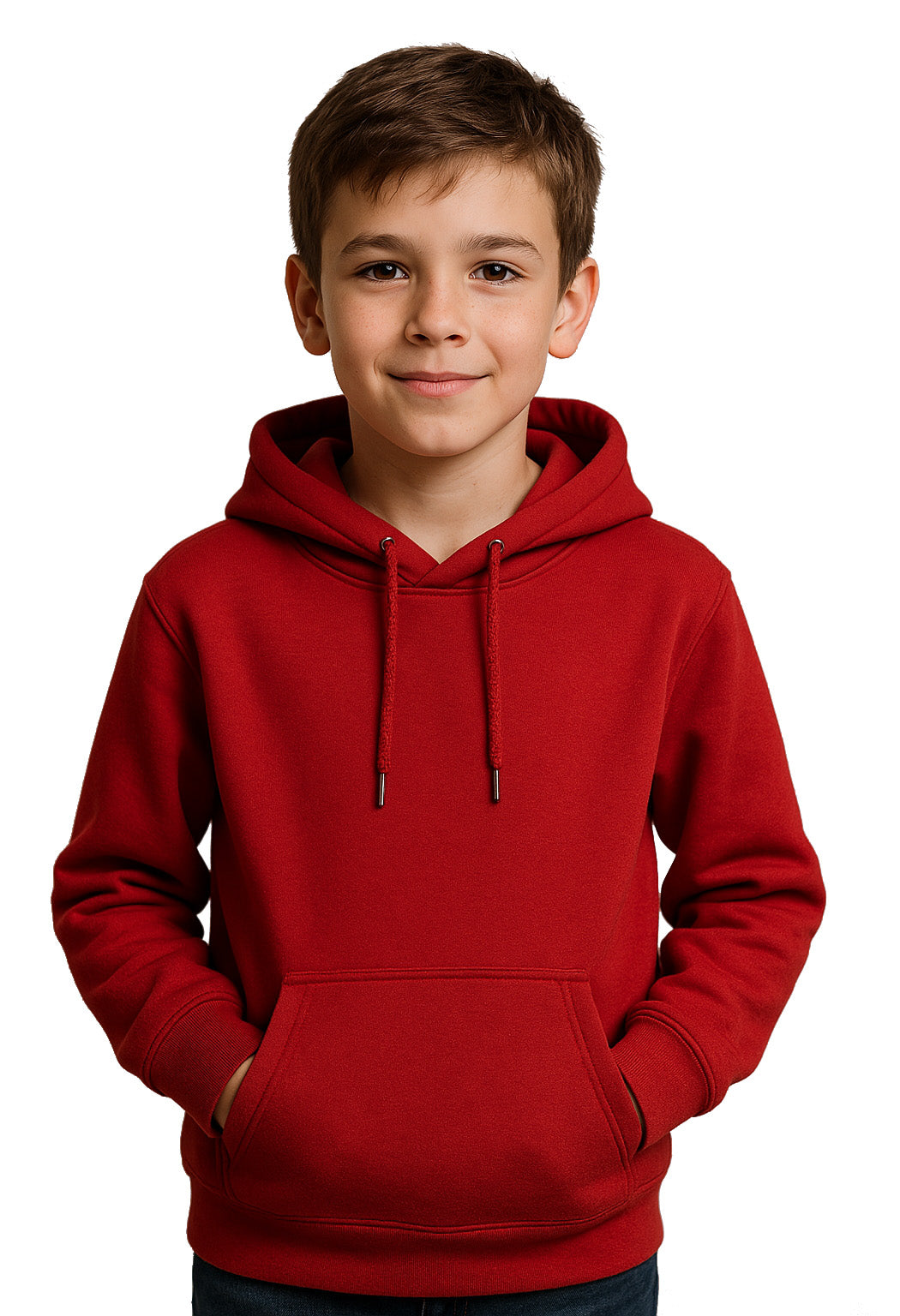 Blusa Moletom Infantil Liso Com Capuz E Bolso Canguru