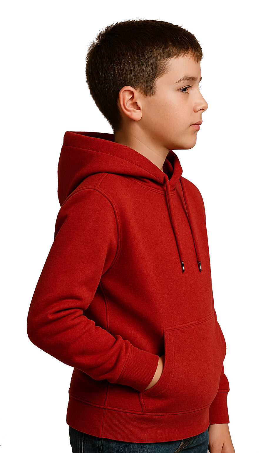 Blusa Moletom Infantil Liso Com Capuz E Bolso Canguru